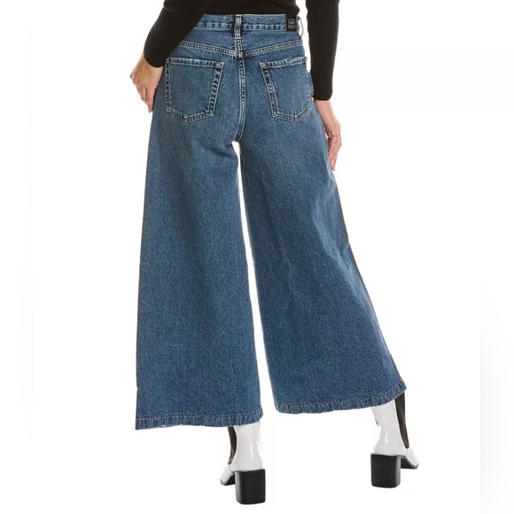 Current/Elliott Women's Wide Leg Crop Jeans Size 29 NWT Bromes Blue - Picture 2 of 16